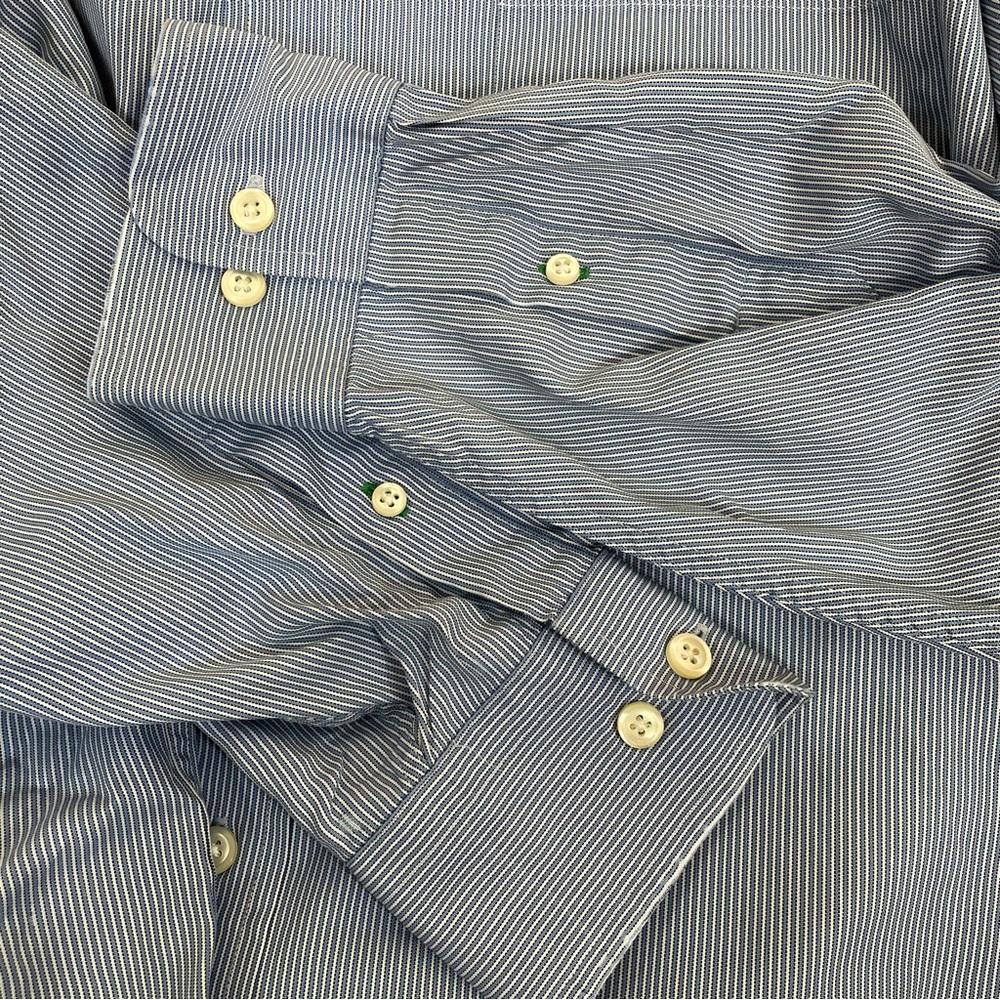 Tommy Hilfiger Blue Stripe Button Down Shirt - Picture 6 of 8